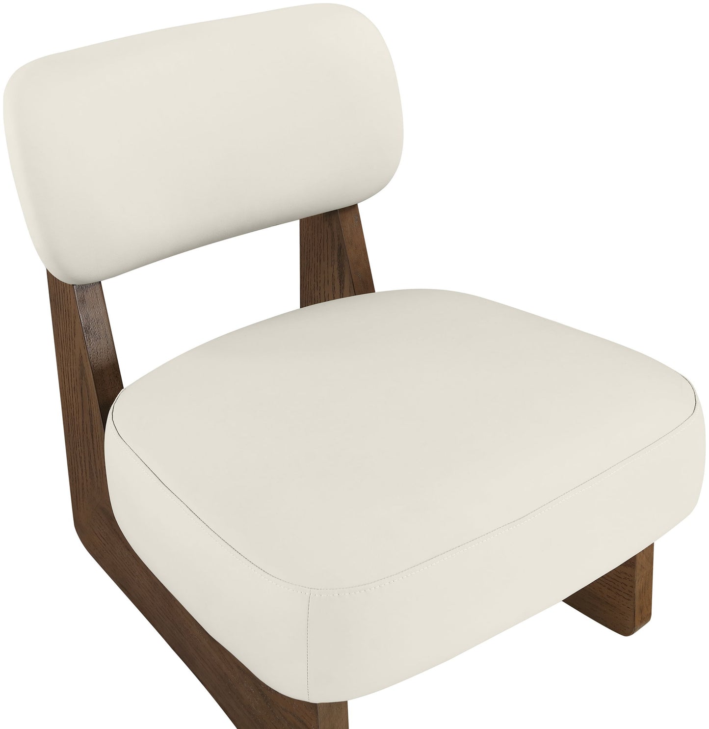 Vetra - Vegan Leather Upholstered Accent Chair With Brown Base