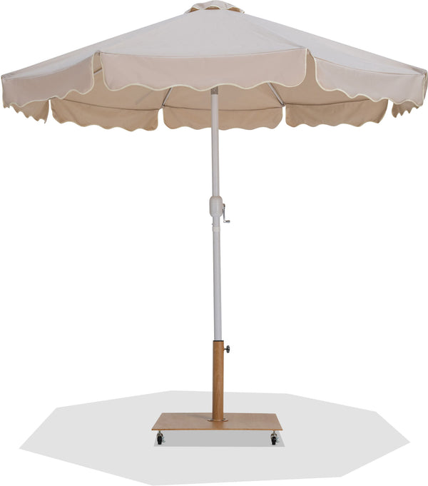 Amalfi - Aluminum Patio Umbrella - Light Brown Base / White Pole