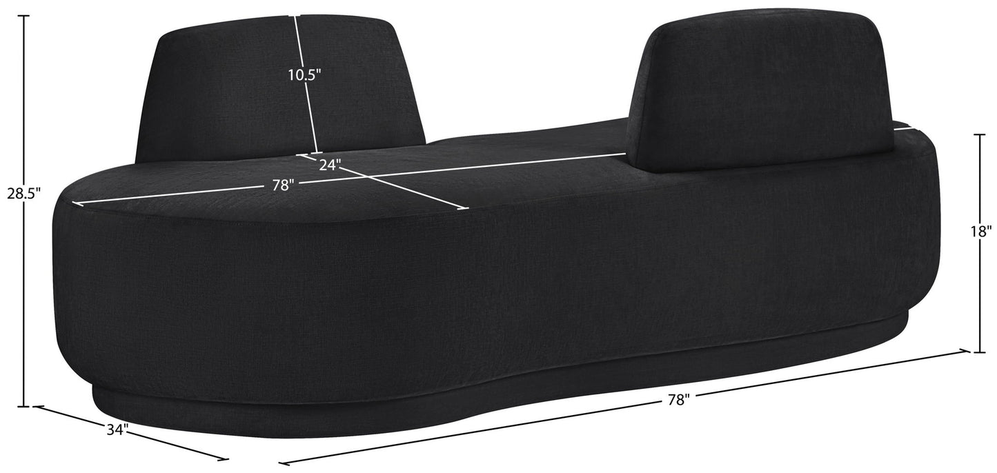 Argyle - Chenille Fabric Chaise / Loveseat