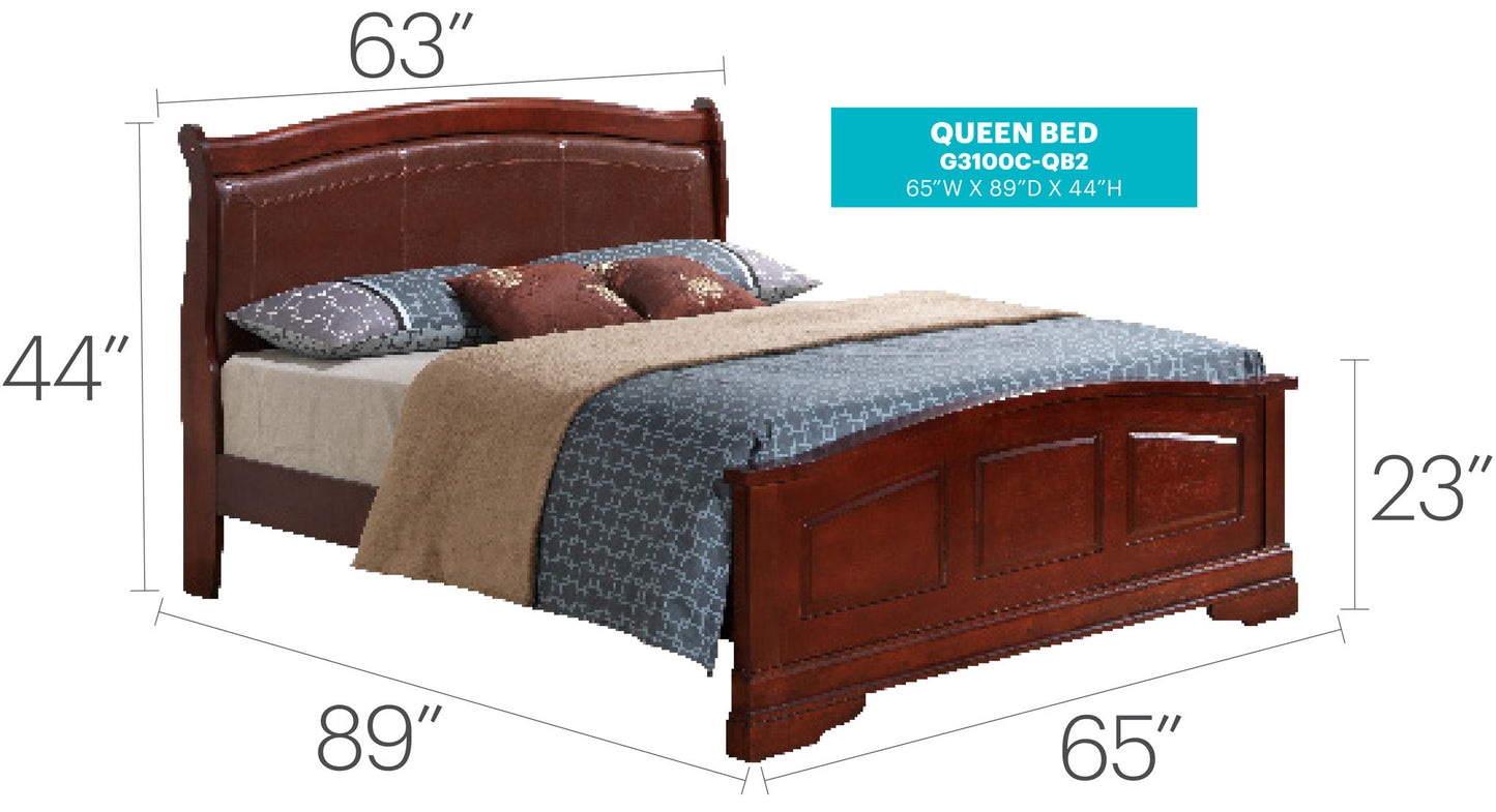 Glory Furniture - Louis Phillipe - Upholstered Bed