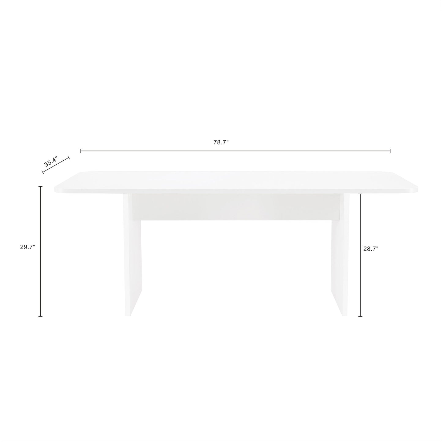 Ella - Dining Table - White