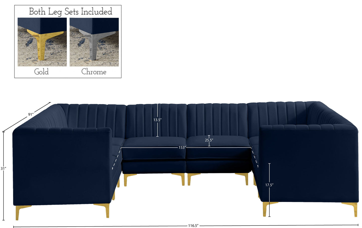 Alina - 8 Piece Modular Sectional