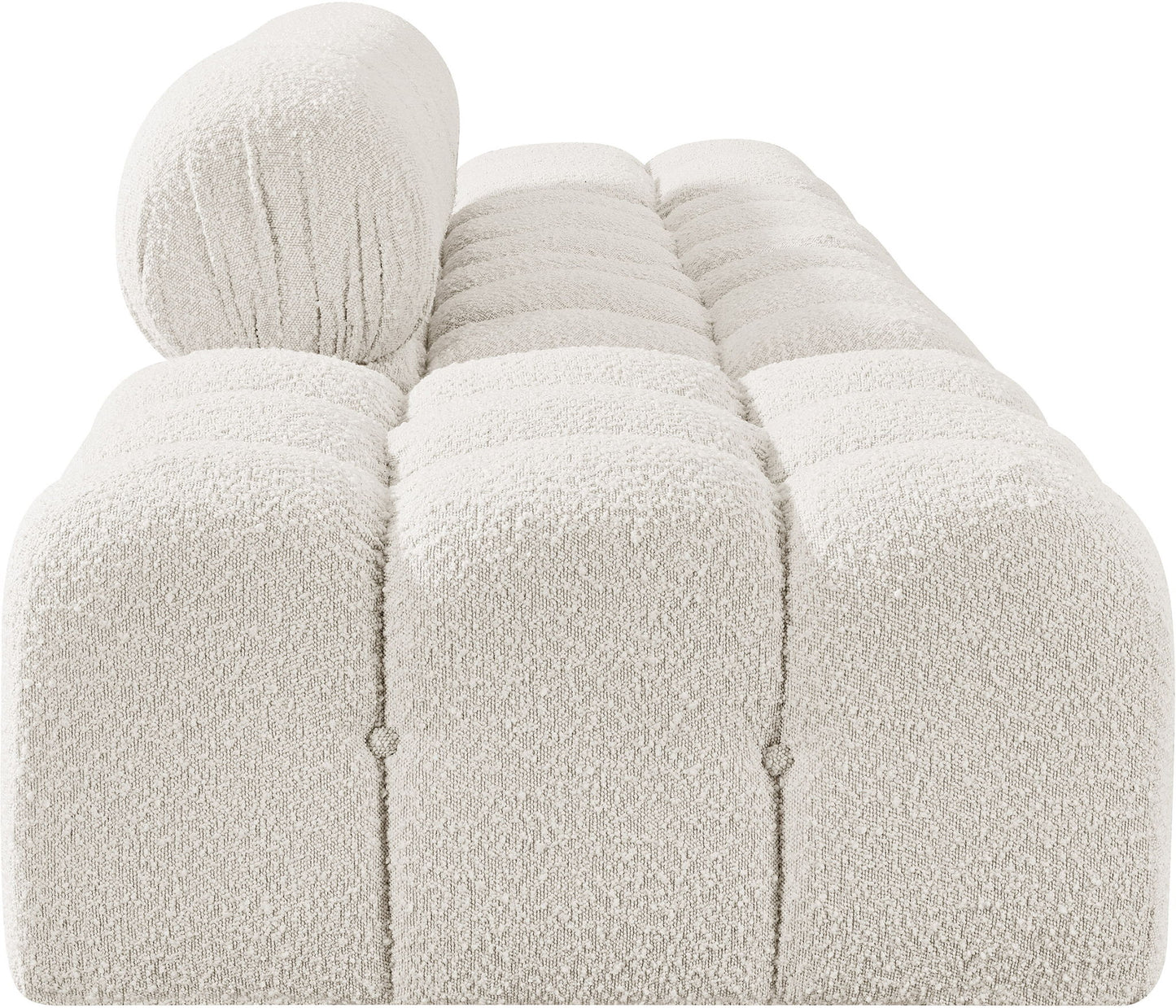 Ames - 4 Piece Boucle Upholstered Modular Sofa With 2 Backless Seats