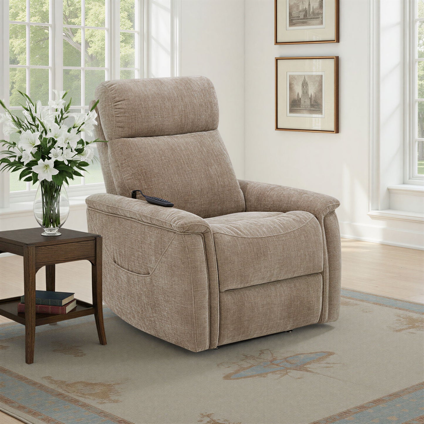 Luma - Petite Power Lift Recliner With Power Headrest, Lumbar, Heat & Massage
