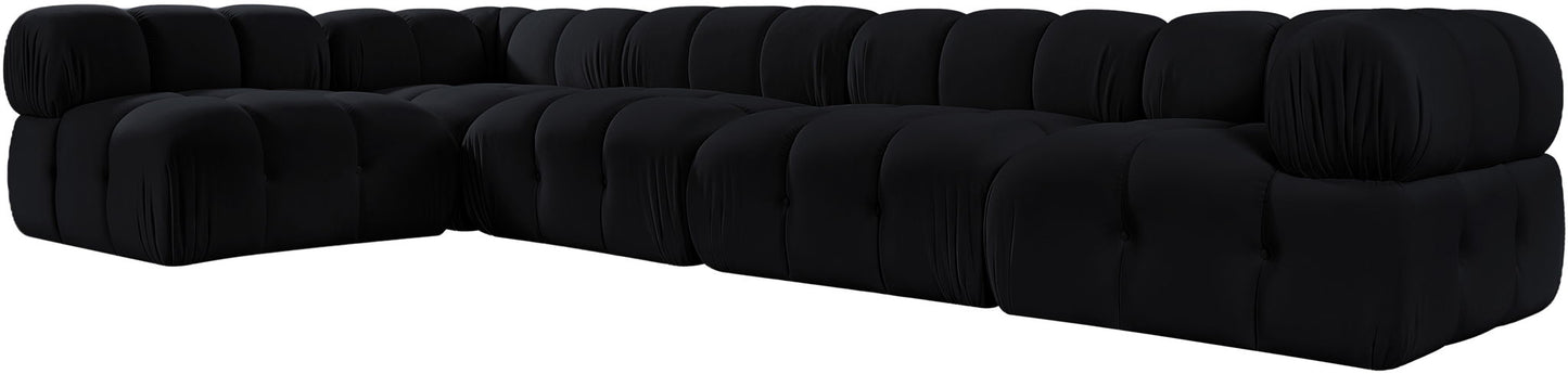 Orin - Velvet 5 Piece Modular Sectional