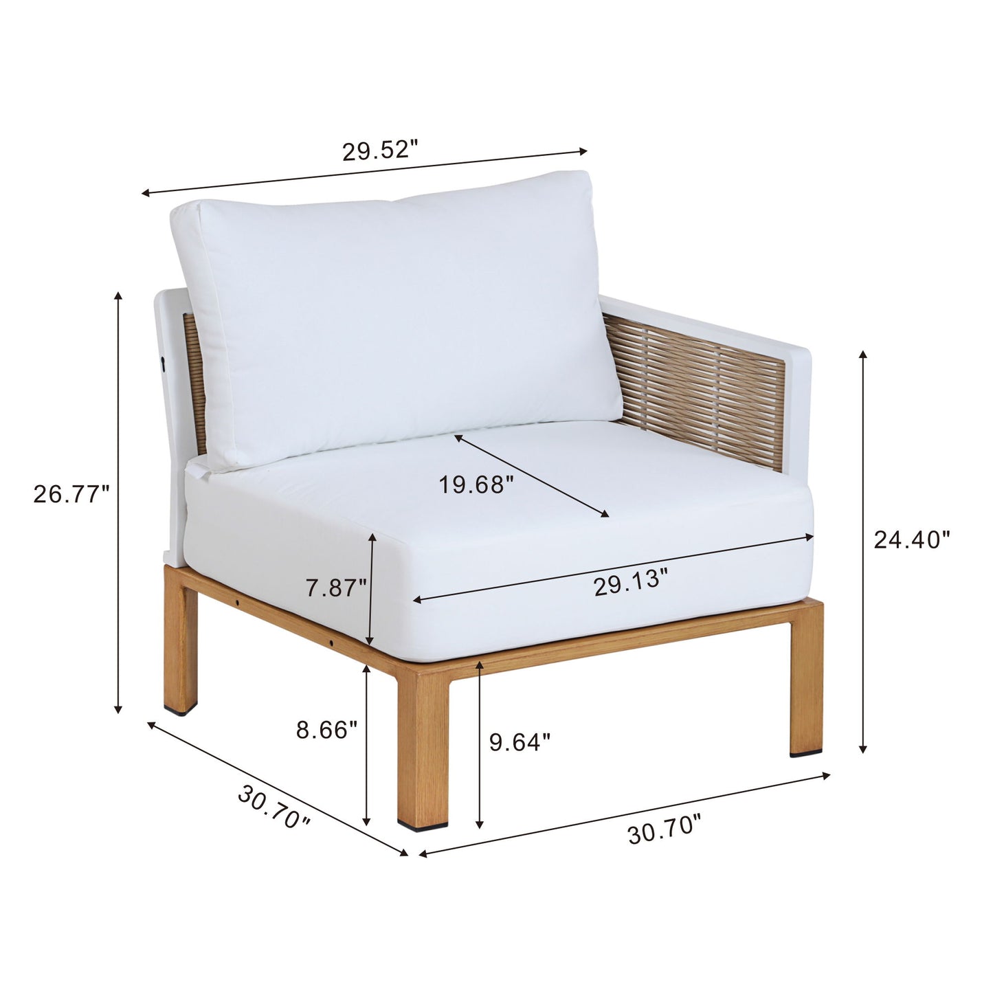 Vine - 4-Piece Conversation Set - White
