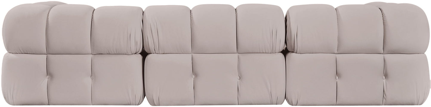 Orin - Velvet 4 Piece Modular Sectional With Chaise