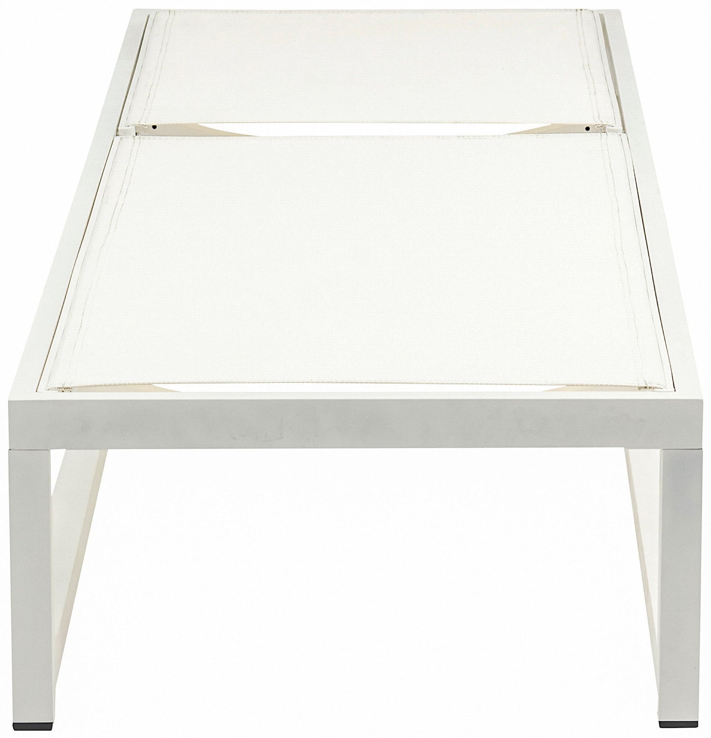 Maldives - Water Resistant Outdoor Patio Adjustable Sun Chaise Lounge Chair With White Base