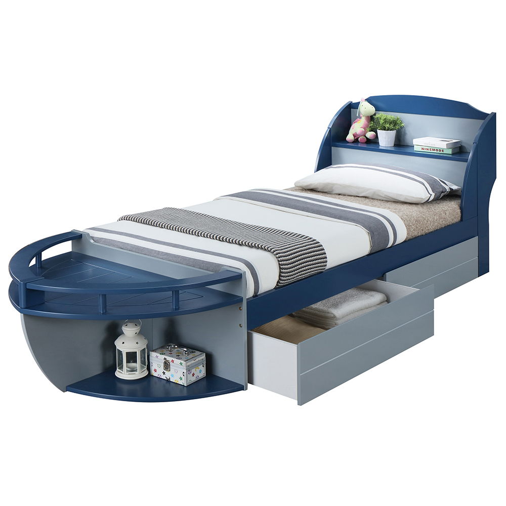 Neptune II - Twin Bed - Gray / Navy