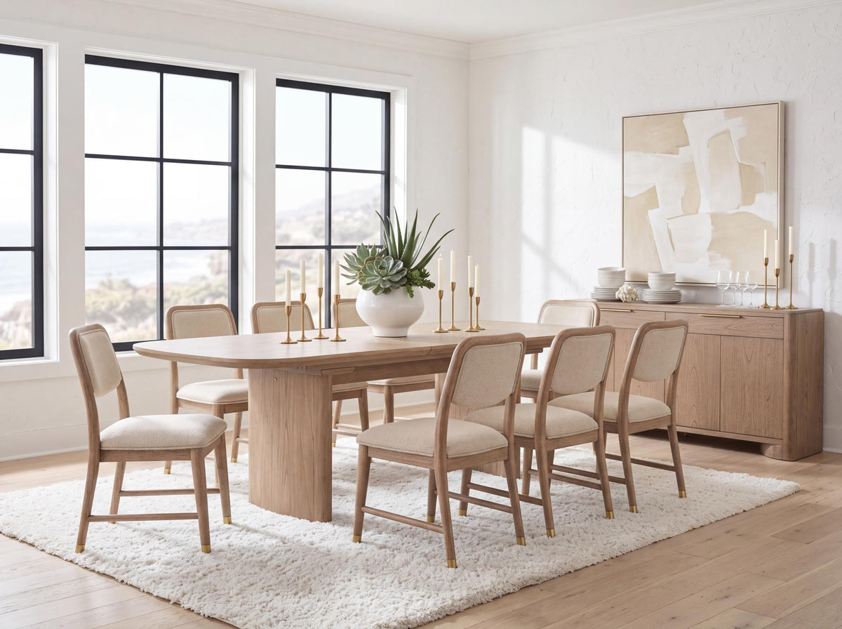 Alden - Rectangular Dining Table (1-18" Leaf, Seats Up To 10) - Stonewashed