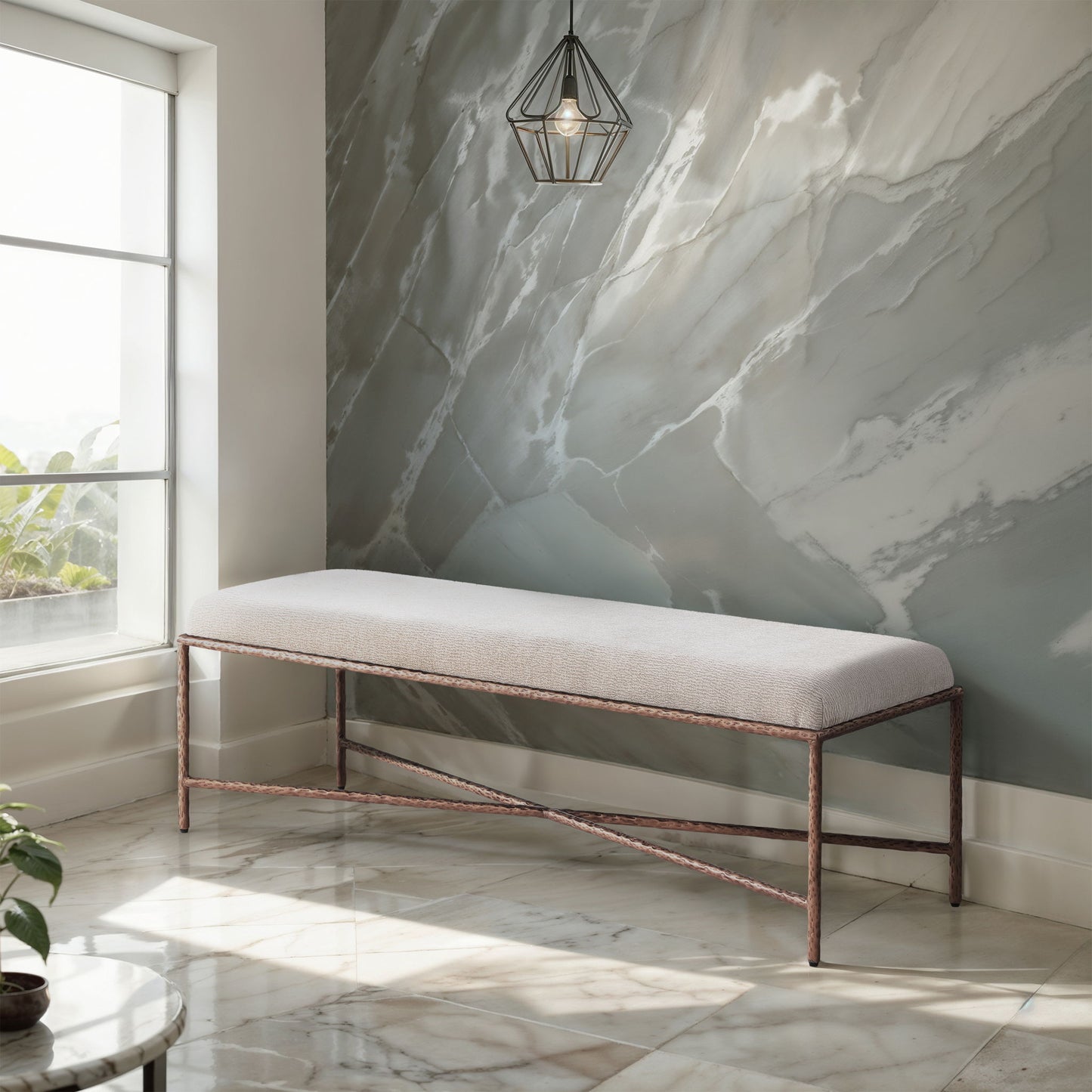 Valley - Bench With Bronze Frame