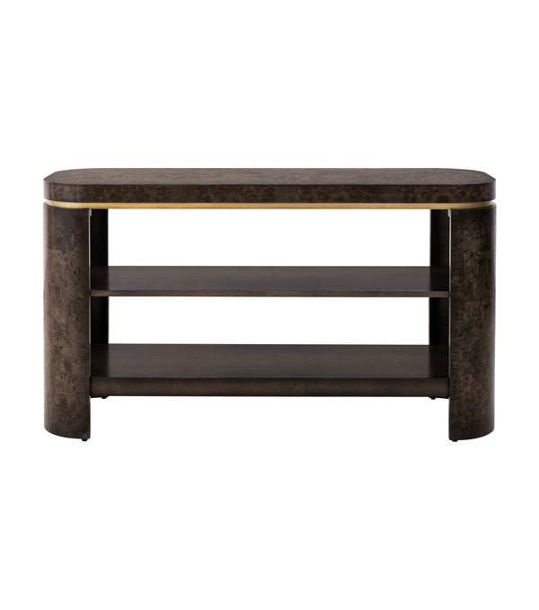 Langford - Console Table - Ebony Mappa Burl