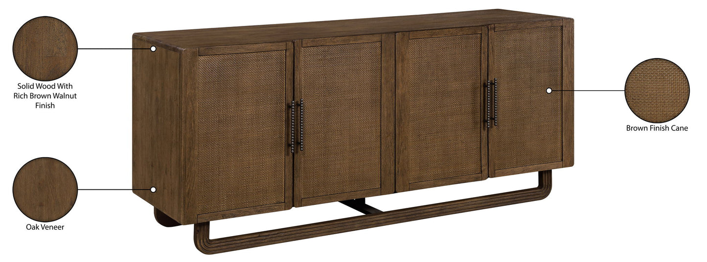 Sova - Solid Wood, Oak Veneer And Stainless Steel Sideboard/Buffet