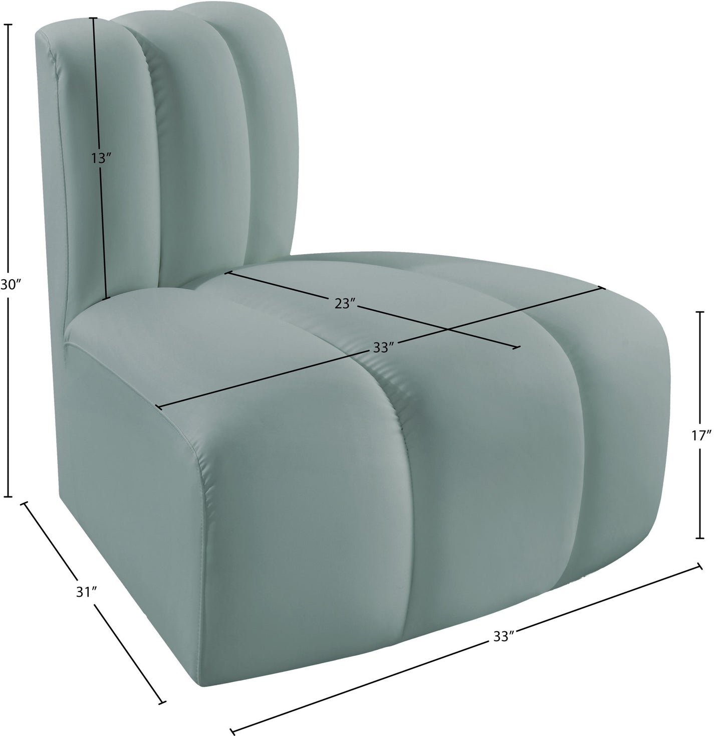 Arc - Faux Leather Reverse Corner Chair
