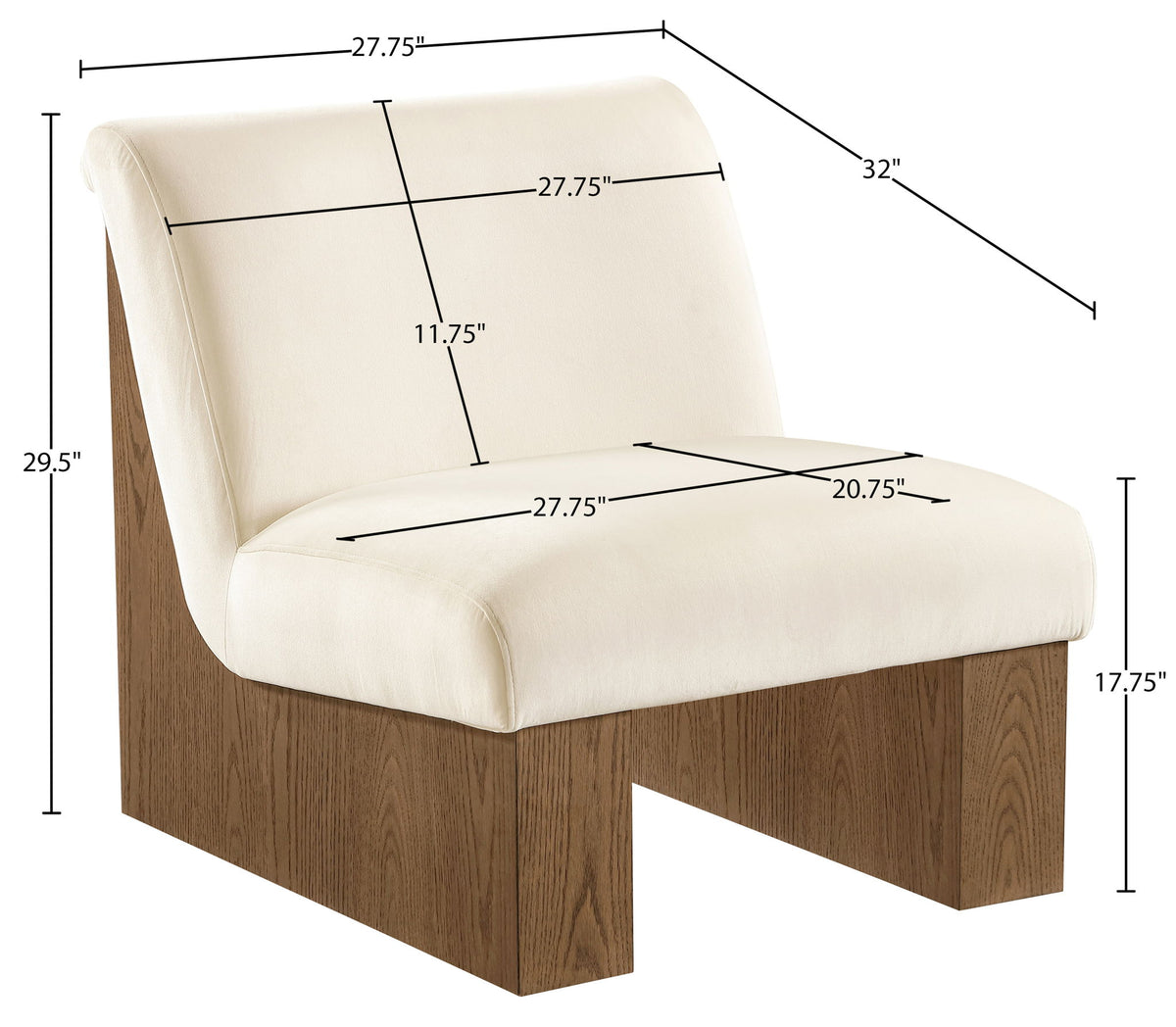 Vantage - Velvet Performance Fabric Upholstered Accent Chair