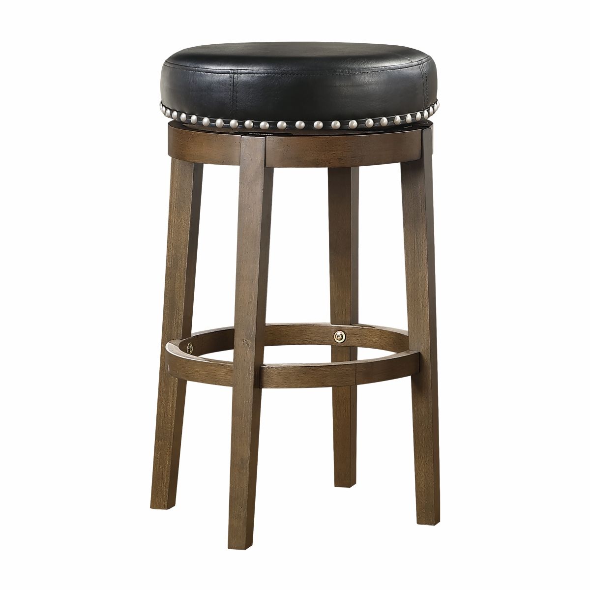 Westby Round Swivel Pub Height Stool, Black