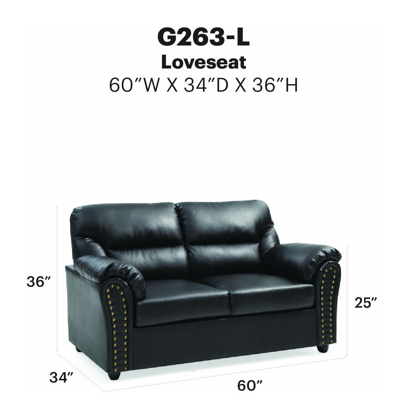 Olney - Loveseat - Black