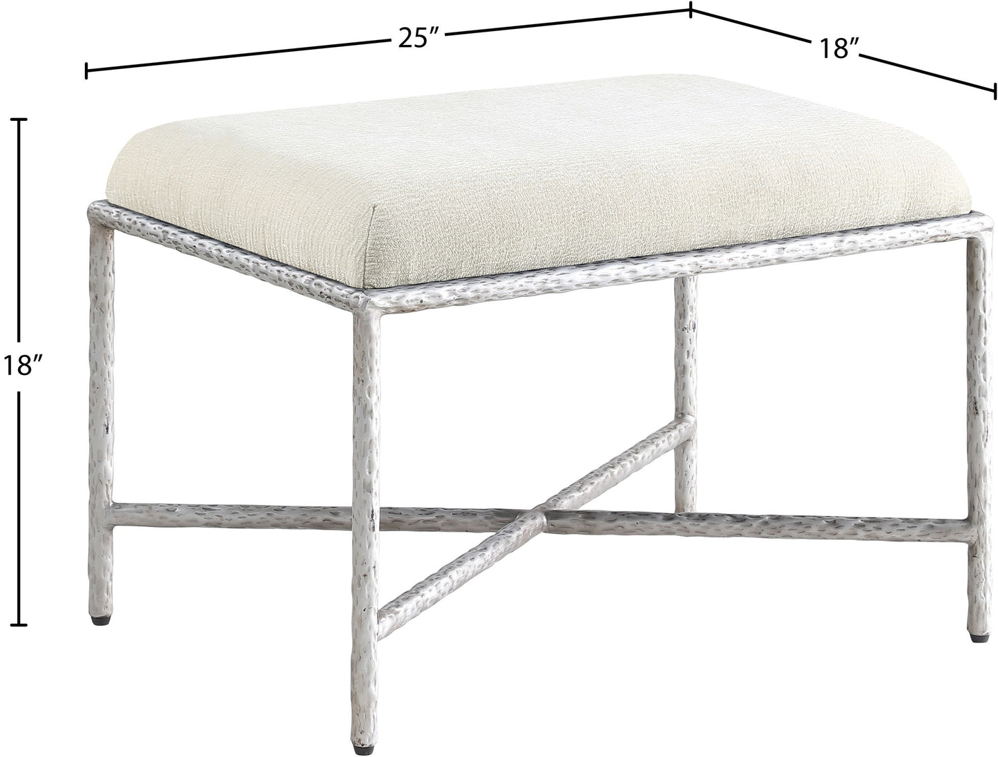 Valley - Bench With Silver Frame