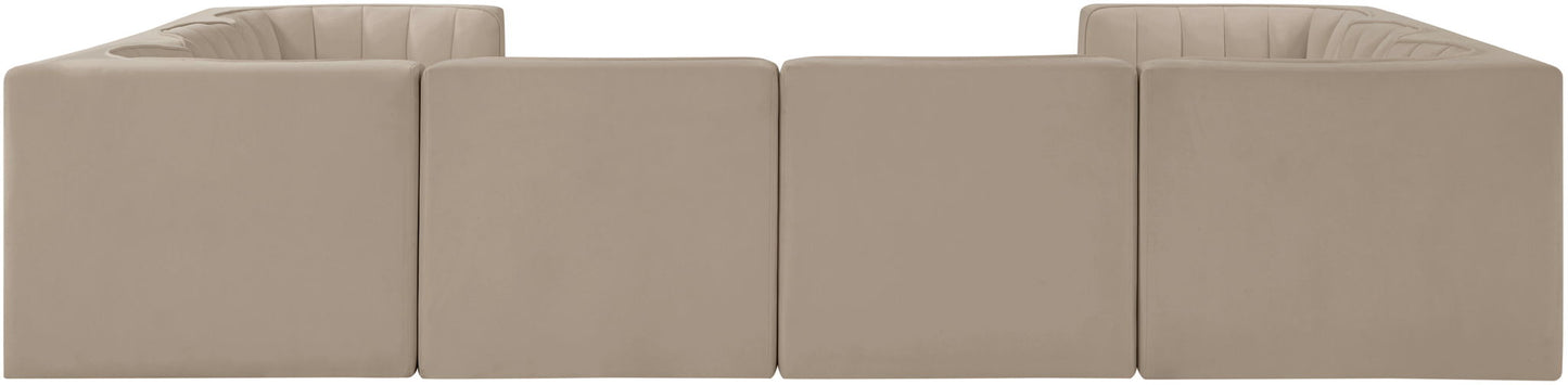 Rummi - Velvet Performance Fabric Upholstered Modular Sectional