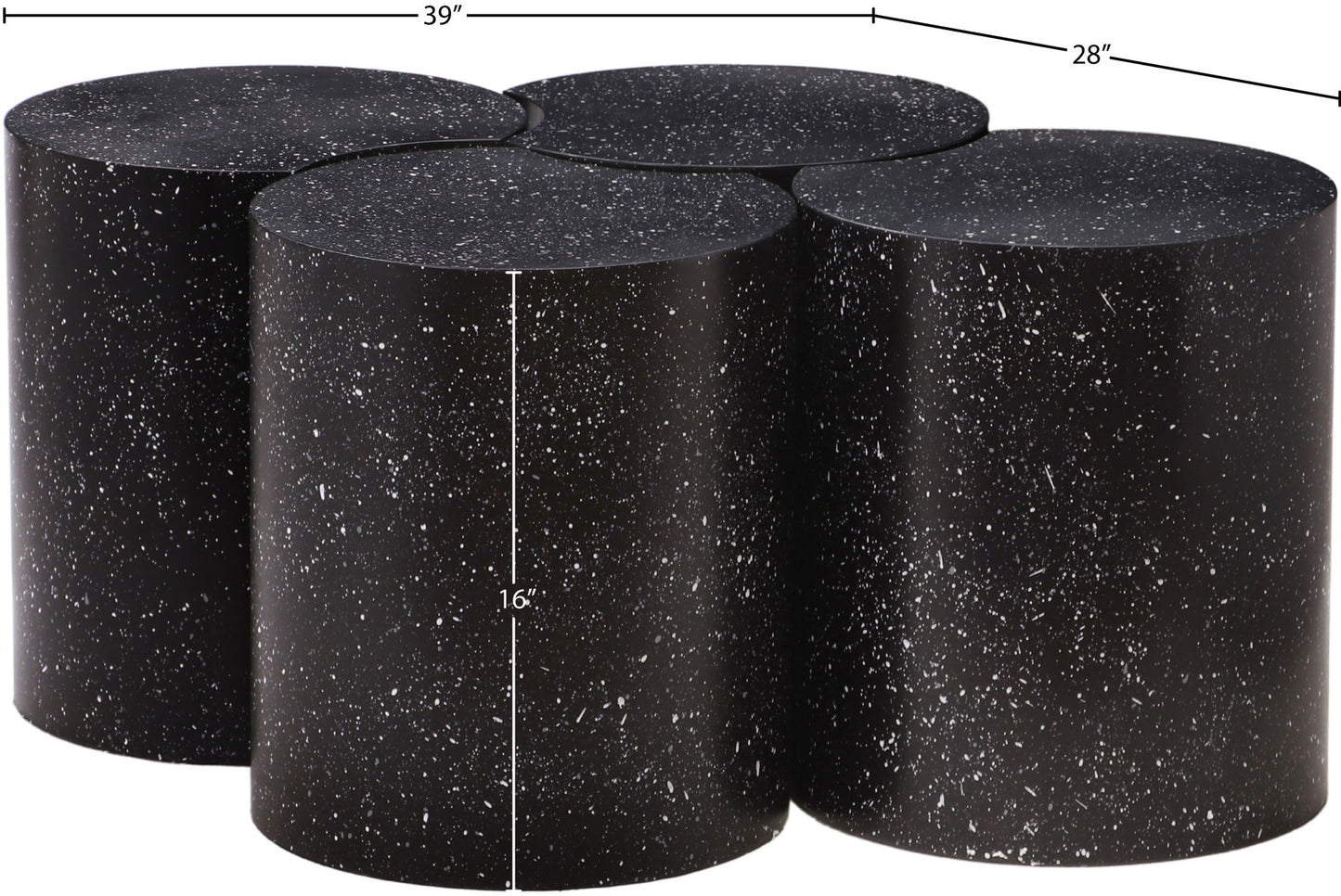 Dimple - 4 Piece Modular Coffee Table - Terazzo Finish