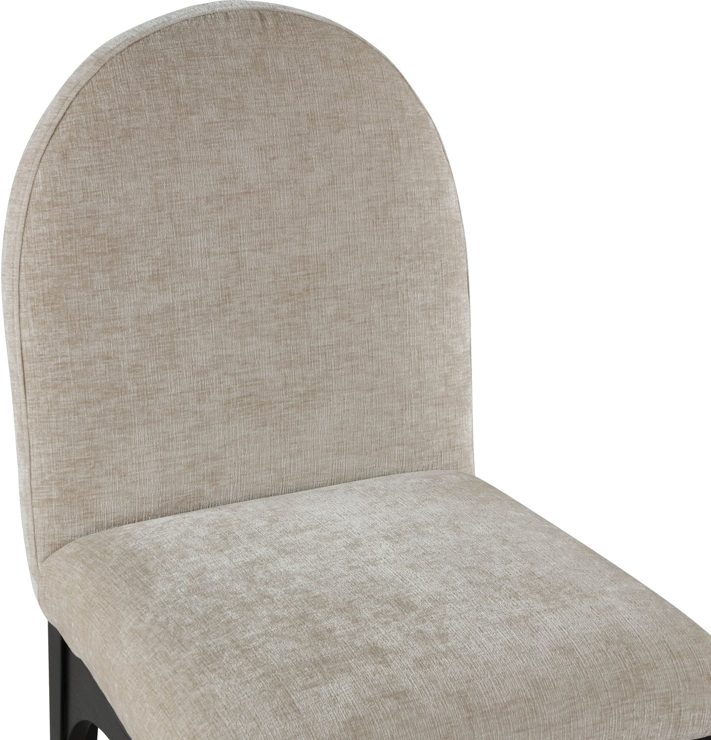 Waldorf - Chenille Dining Side Chair With Black Legs