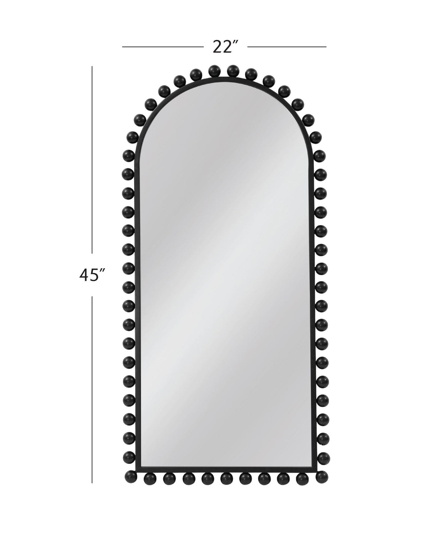 Claria - Tall Wall Mirror - Black