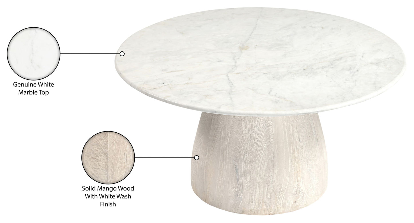 Liona - Marble And Mango Wood Table