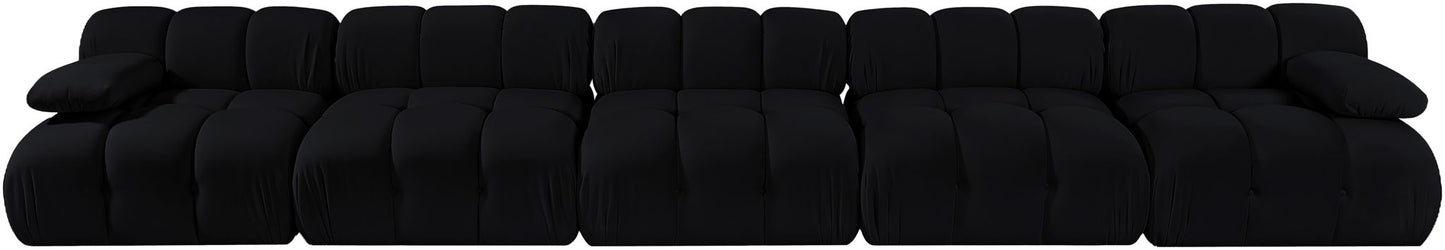 Orin - Velvet 5 Piece Modular Armless Sofa