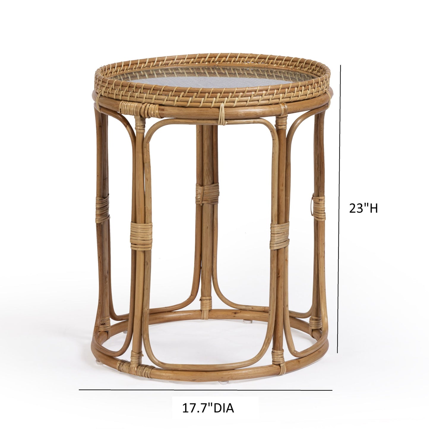 Lindy - Rattan Side Table - Natural