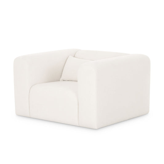 Tarra - Chenille Armchair - Cream