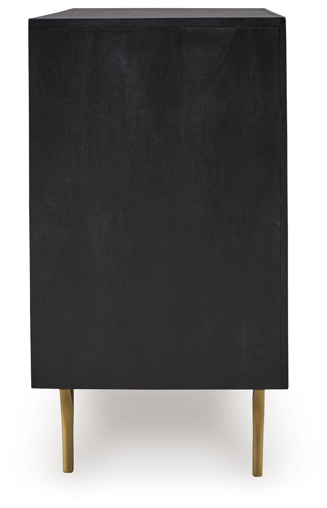 Tayner - Accent Cabinet - Black / Gold Finish