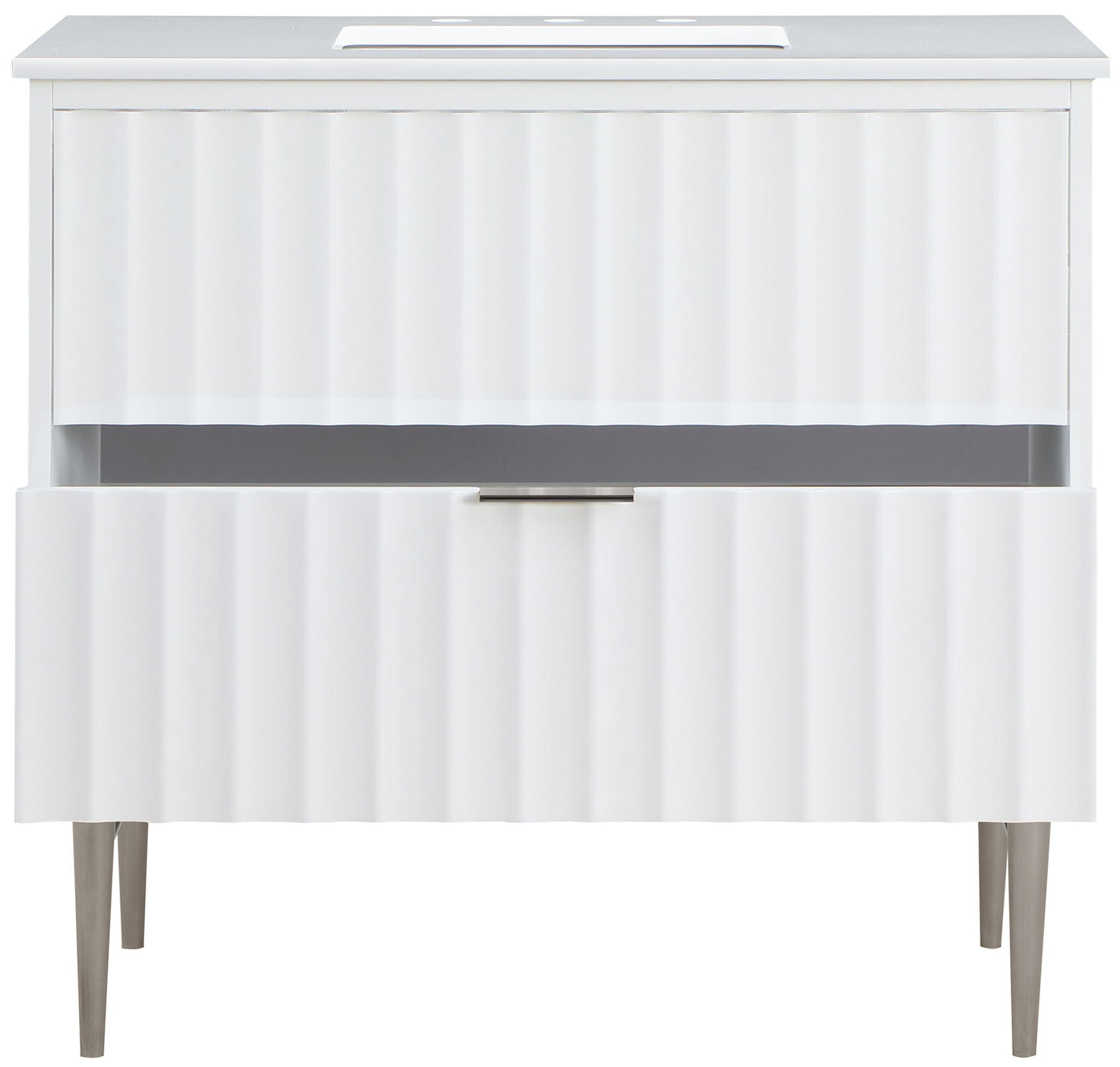 Modernist - Bathroom Vanity With Chrome Legs