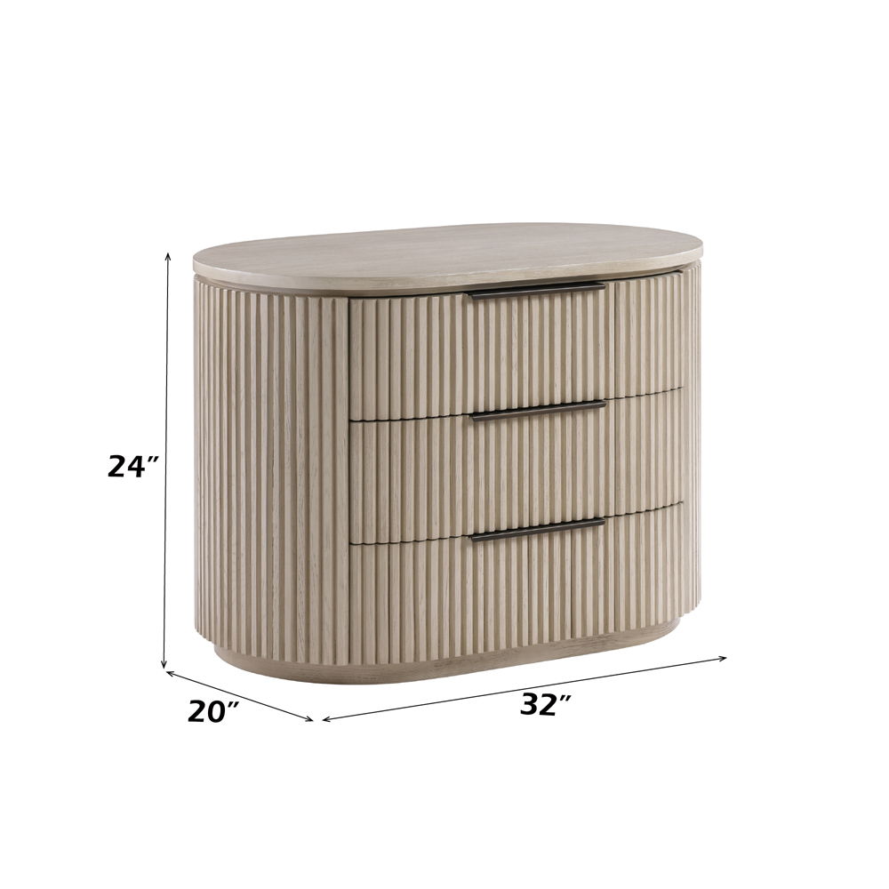 Leanna - Nightstand With USB Port - Light Oak