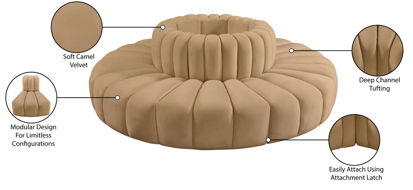 Arc - Velvet 8 Piece Round Modular Sofa