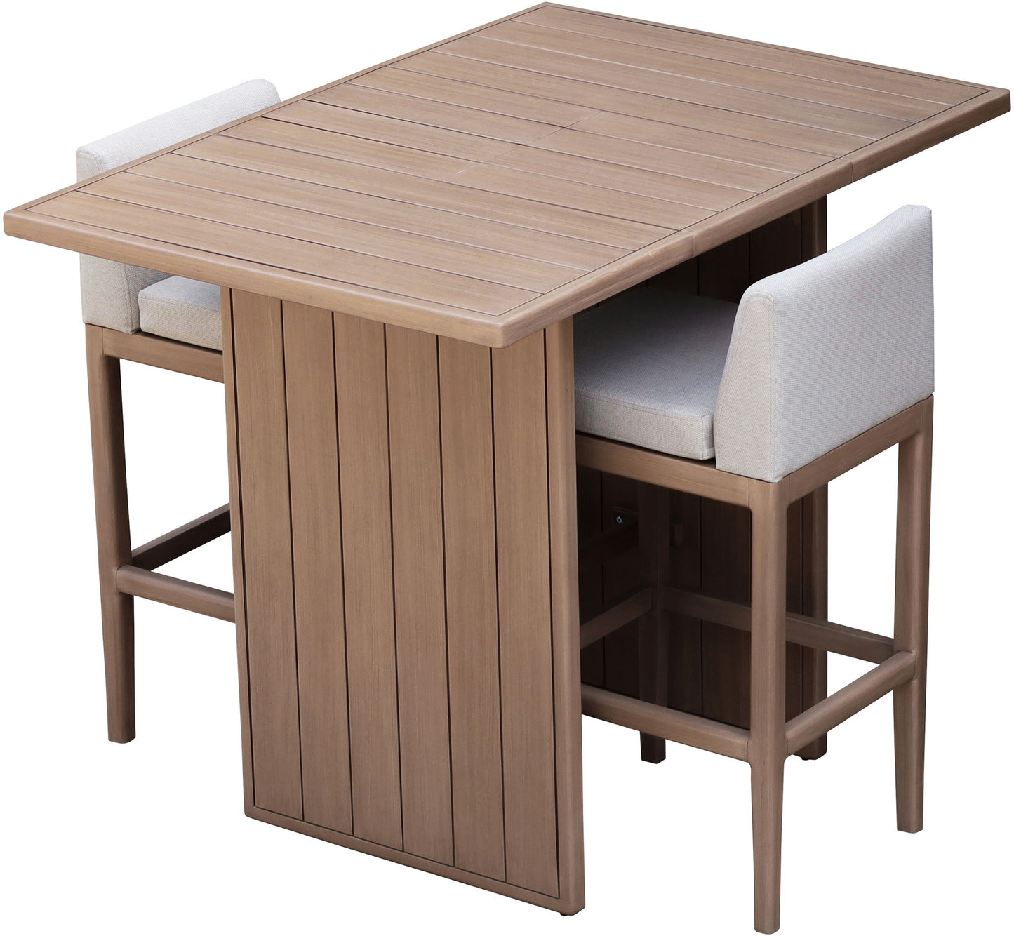 Solace - Acacia Wood Outdoor Patio Bar Table - Natural