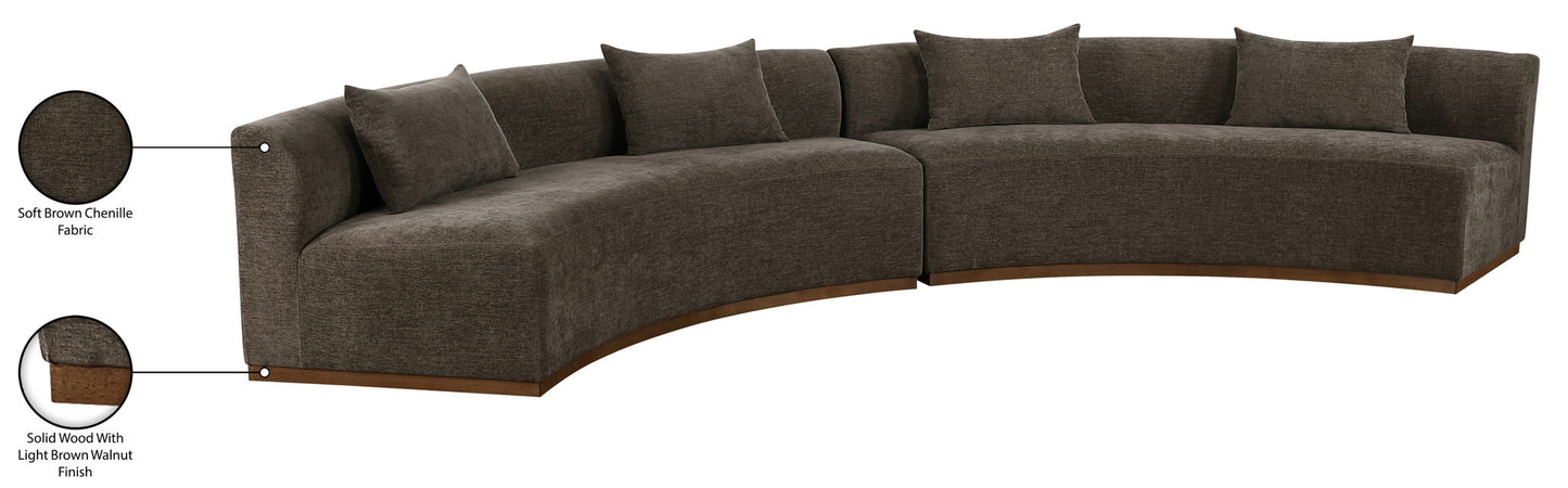 Avanti - 182.5" Chenille Fabric Upholstered 2 Piece Modular Sectional