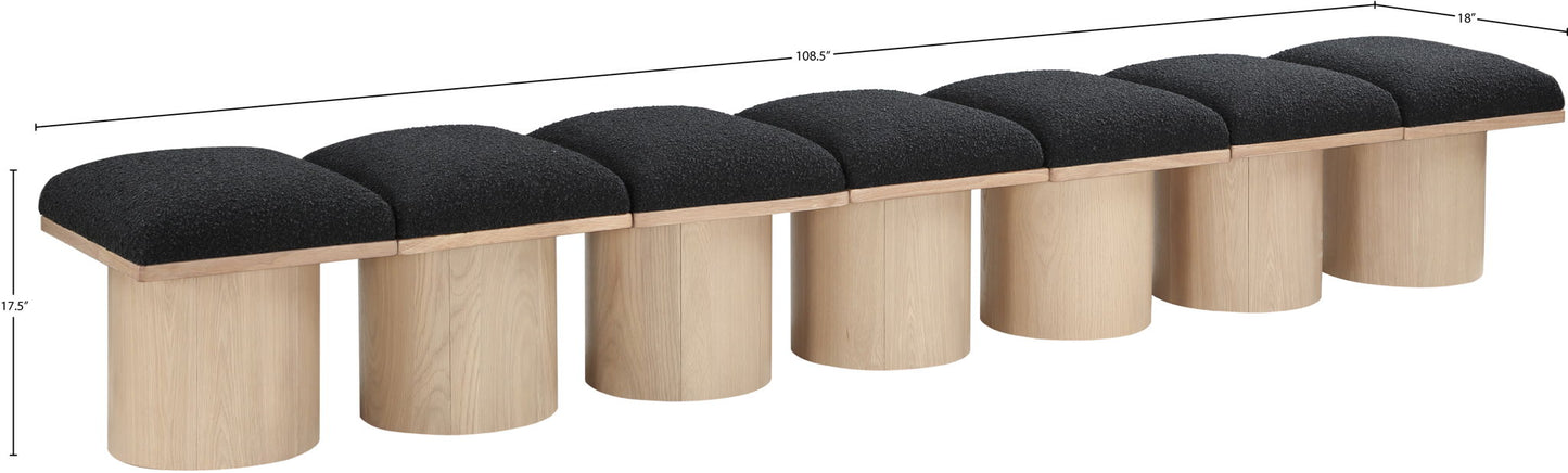 Pavilion - 7 Piece Modular Bench With Natural Base