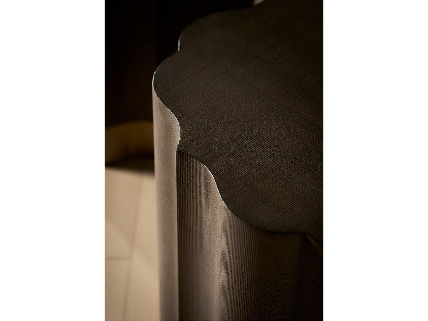 Fenwick - Embossed End Table - Dark Brown