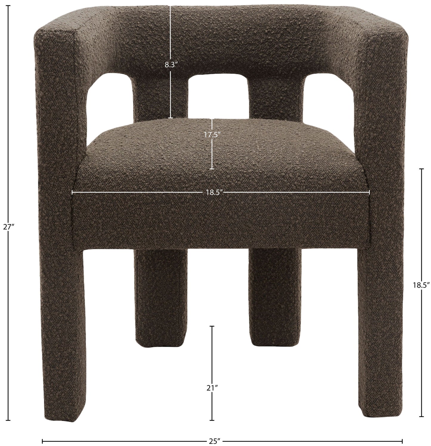 Athena - Boucle Fabric Dining Chair