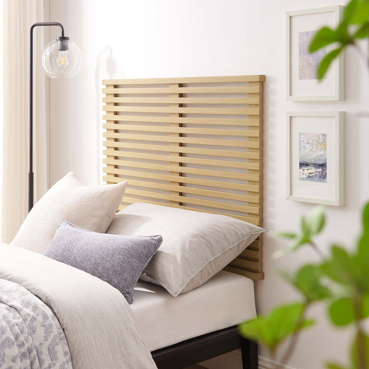 Render Wall Mount Headboard - Twin, Oak