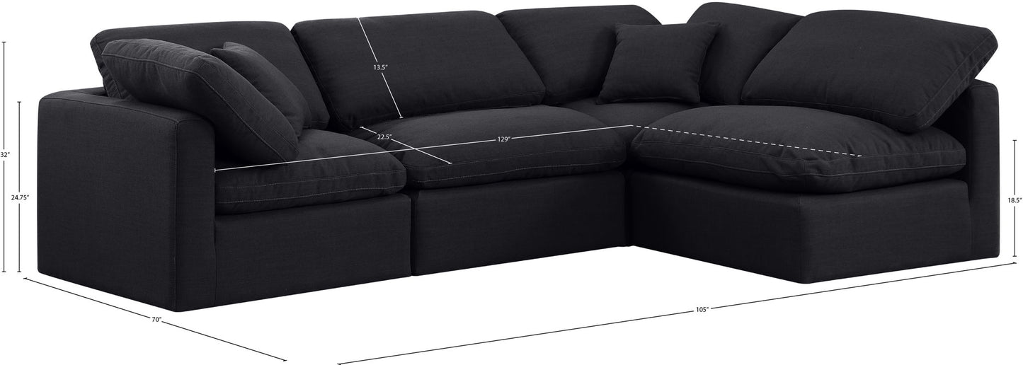 Indulge - Linen 4 Piece Modular Sectional