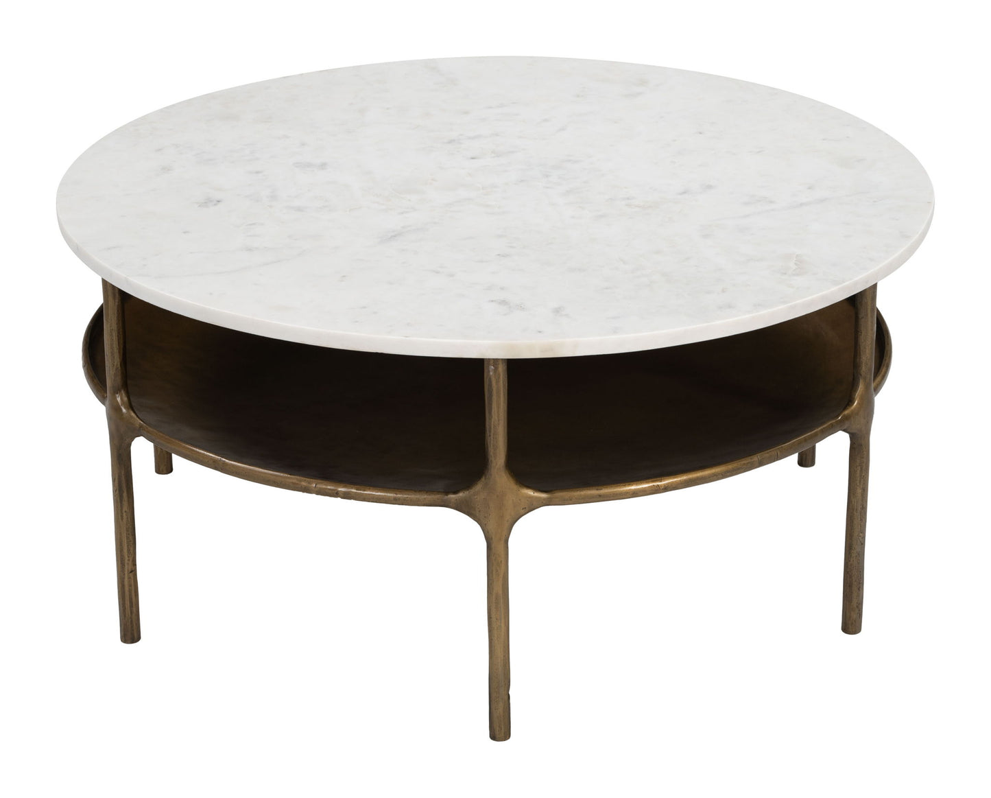 Bild - Coffee Table - White & Brass