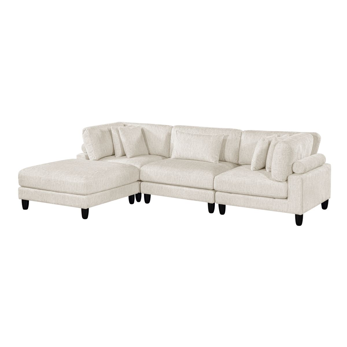 Robstown 4-Piece Modular Sectional with Ottoman
