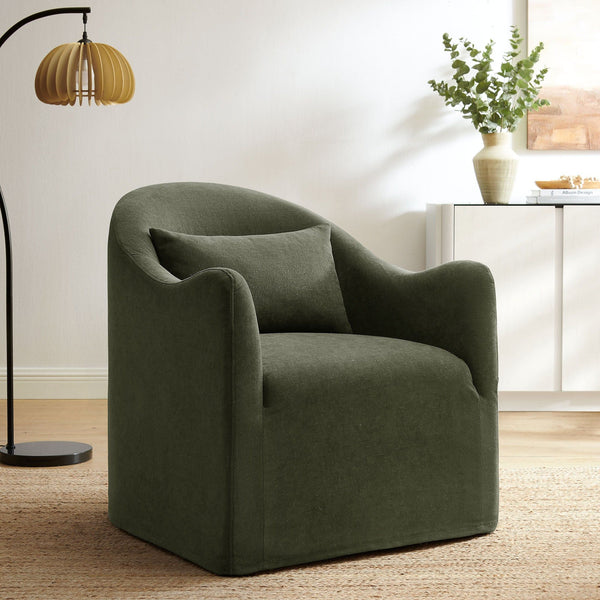 Bardot Linen Blend Accent Chair - Sage