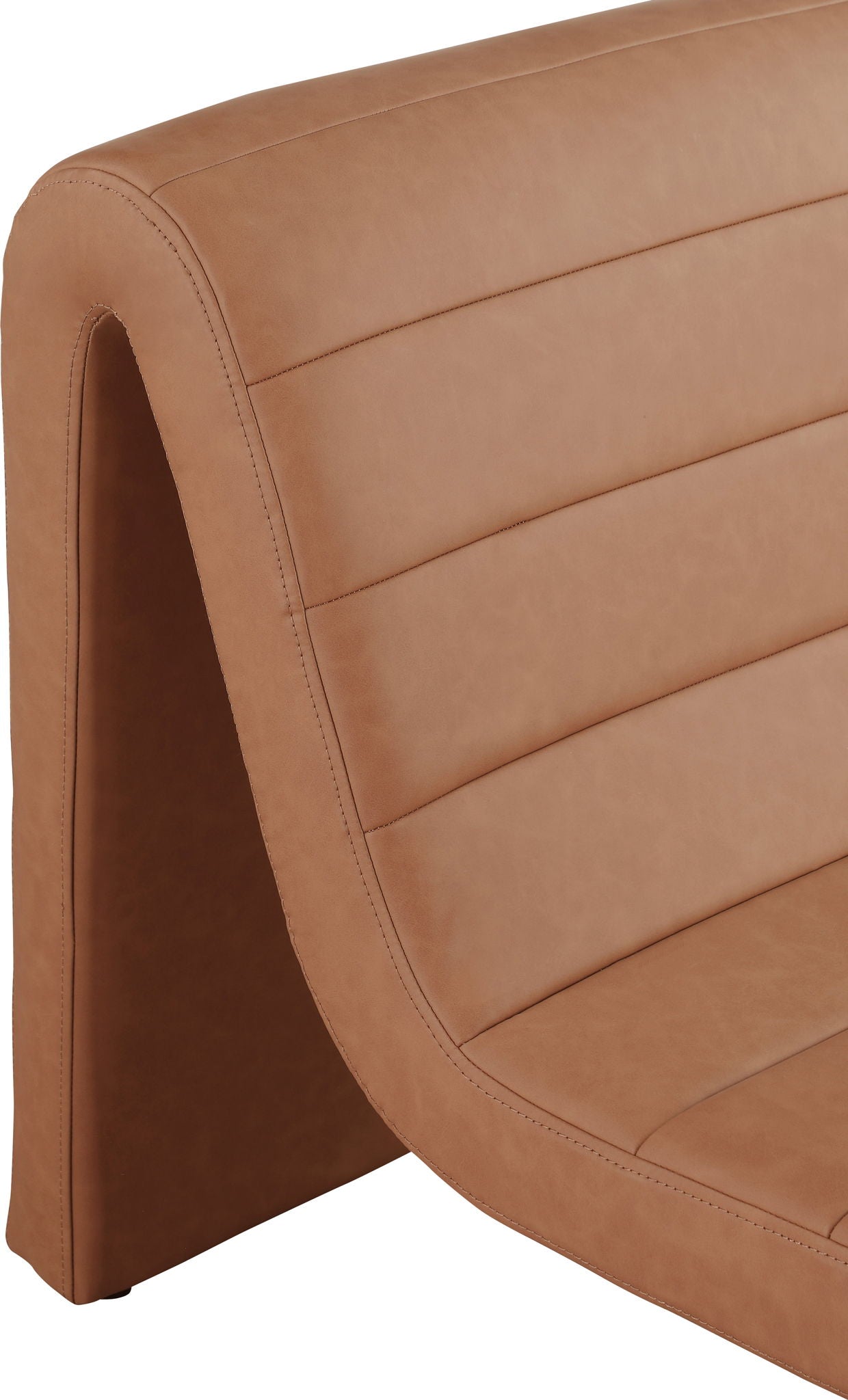 Ivy - Faux Leather Accent Chair - Cognac