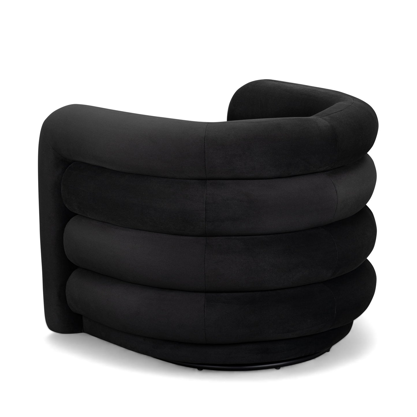 Curves - Velvet Swivel Accent Chair