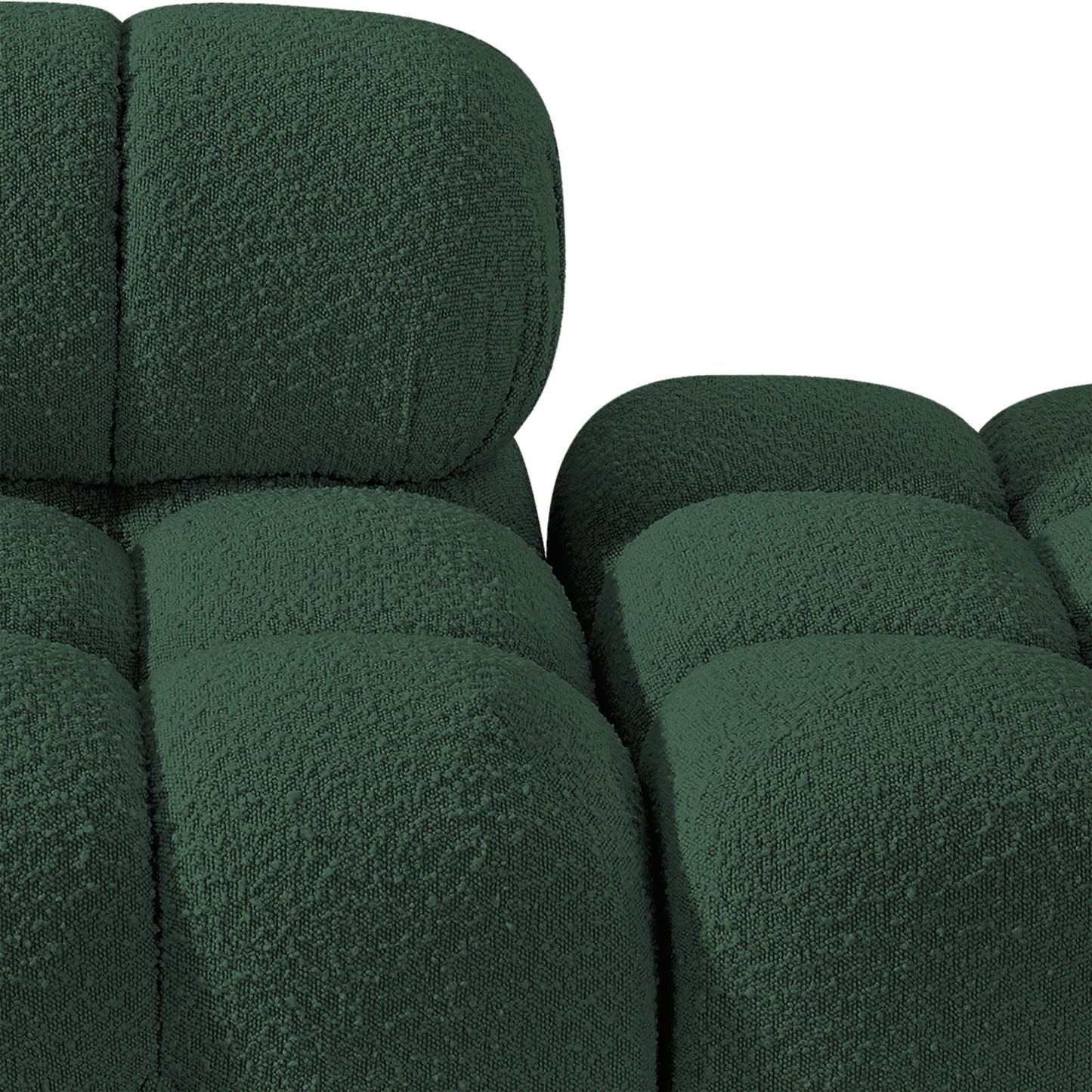 Ames - 4 Piece Boucle Upholstered Modular Sofa With 2 Backless Seats