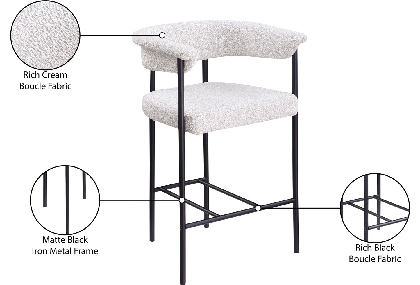 Malin - Boucle Counter Stool (Set of 2)