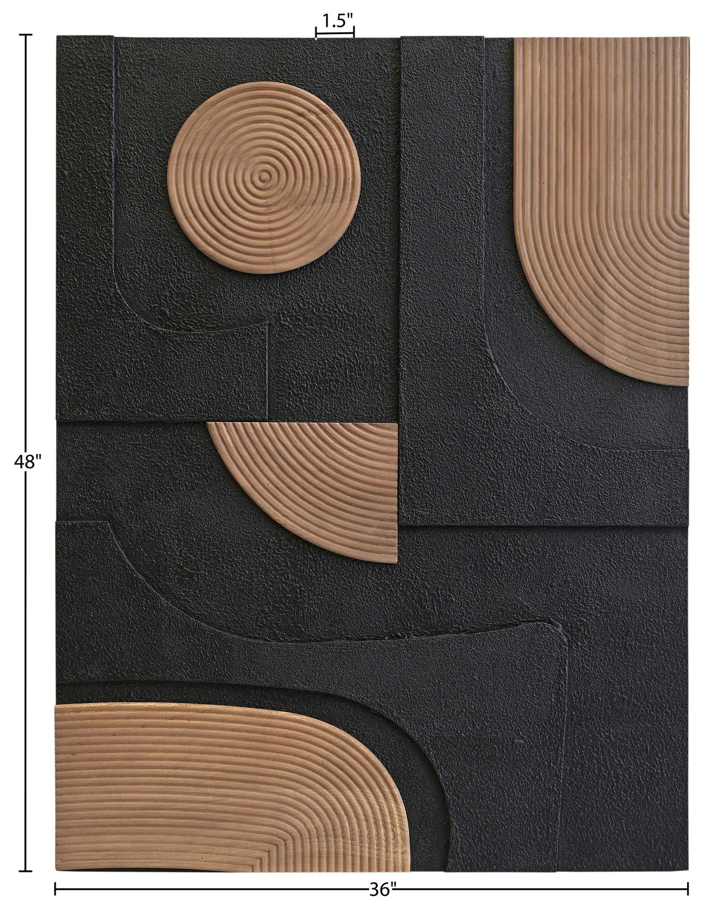 Element - Mango Wood Wall Decor - Black
