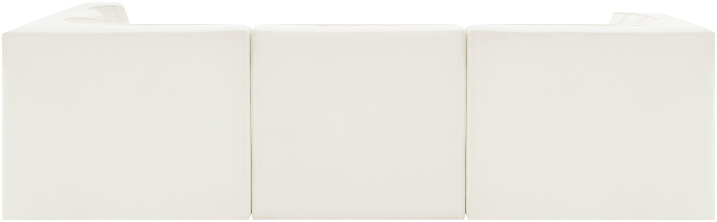 Rummi - Velvet Performance Fabric Upholstered 5 Piece Modular Sectional